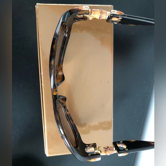 euc authentic Gucci large brown horsebit bamboo sunglasses w box case 90s Y2K - Picture 7 of 9